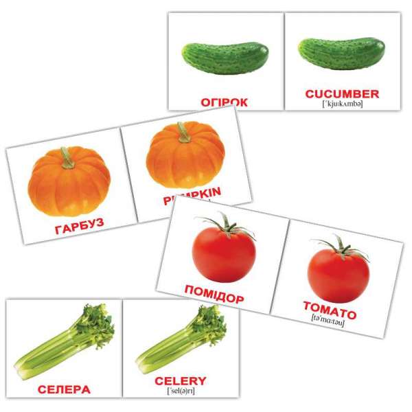 Картки Домана Овочі/Vegetables міні-40