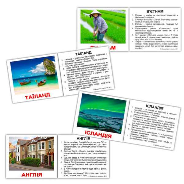 Картки Домана Країни з фактами міні-40