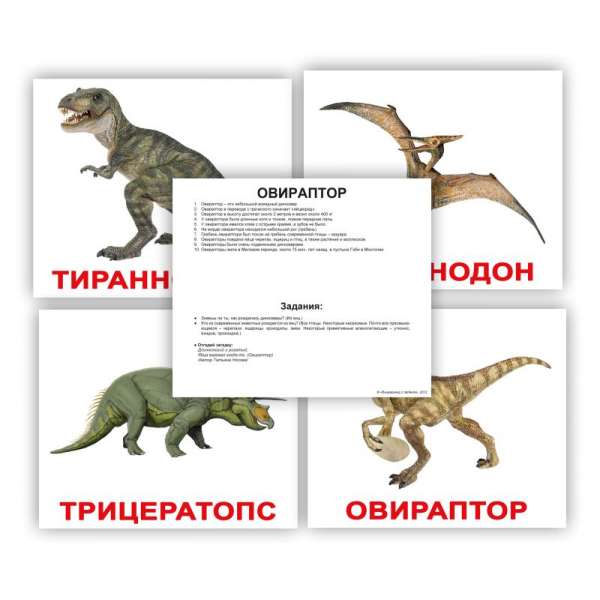 Карточки Домана с фактами. Динозавры
