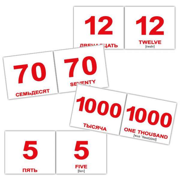 Карточки Домана Числа/Numbers мини-40