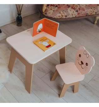 Вау!Дитячий стіл! Чудовий подарунок для дівчинки! Стіл із шухлядою та стільчик для навчання, малювання, гри