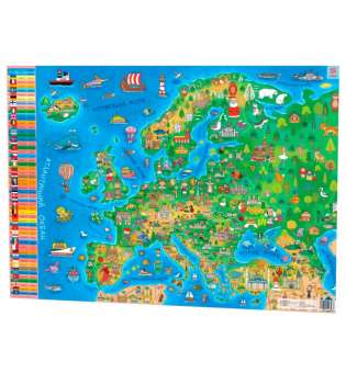 Плакат Дитяча карта Європи А1 формату (841х594 мм)